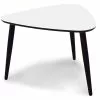 Nando Sofabord, Hvid Uv-lak M. Sort Kant Og Ben
