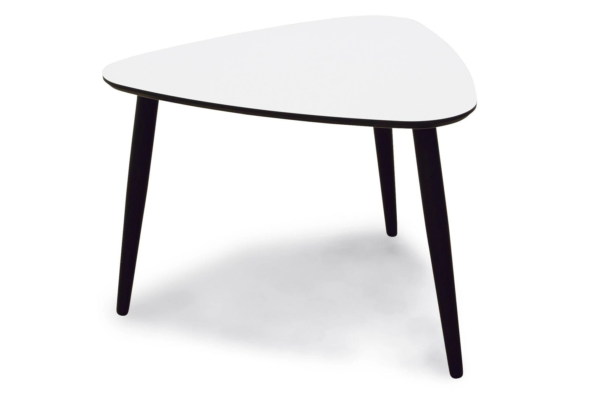 Nando Sofabord, Hvid Uv-lak M. Sort Kant Og Ben 1 Nando Sofabord, Hvid Uv-lak M. Sort Kant Og Ben
