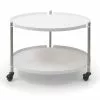 Halle Sofabord M. Hjul, Hvidlakeret