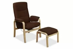 Helnæs Otiumstol M. Skammel, Brun Læder