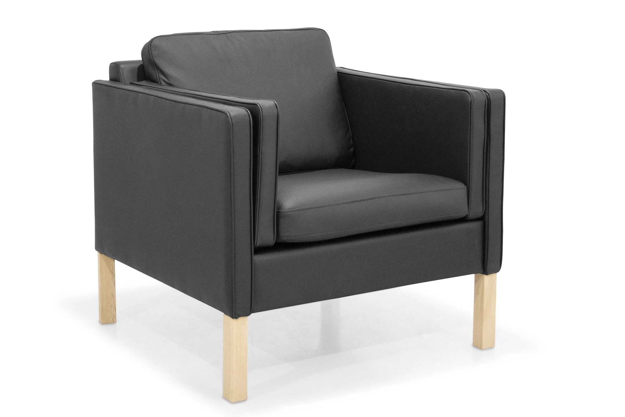 Tranekær Lænestol, Sort Læder 1 Tranekær Lænestol, Sort Læder