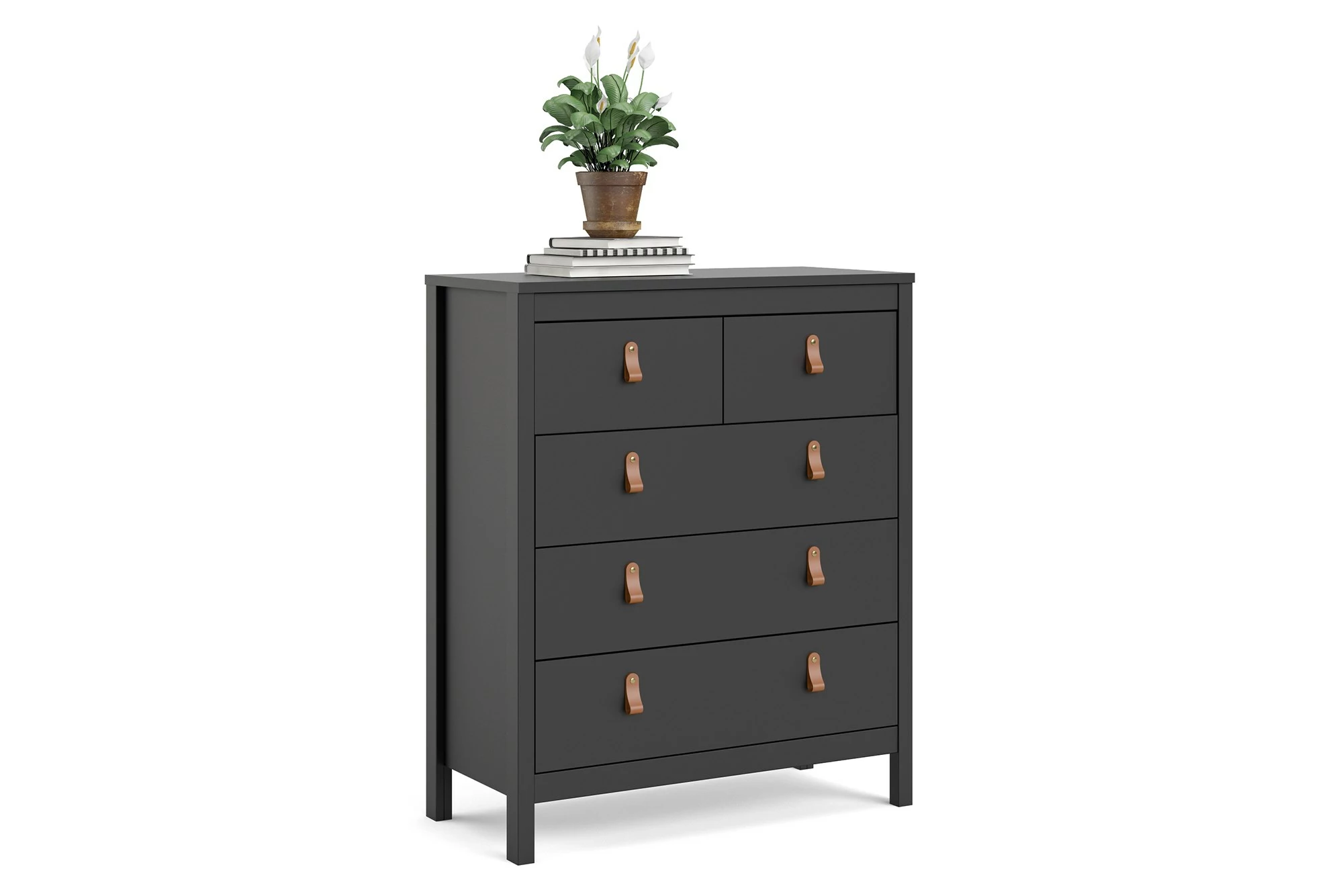 Sofia Kommode M. 3 + 2 Skuffer, Sort 1 Sofia Kommode M. 3 + 2 Skuffer, Sort