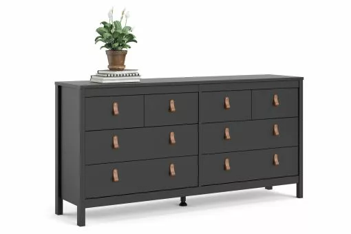 Sofia Kommode M. 8 Skuffer, Sort -Skænke Salg 28588