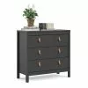 Sofia Kommode M. 3 Skuffer, Sort