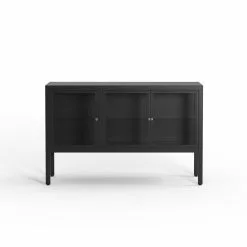 Carmen Skænk M. 3 Låger, Sort Metal