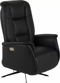 Hazelton Lænestol, Sort Læder