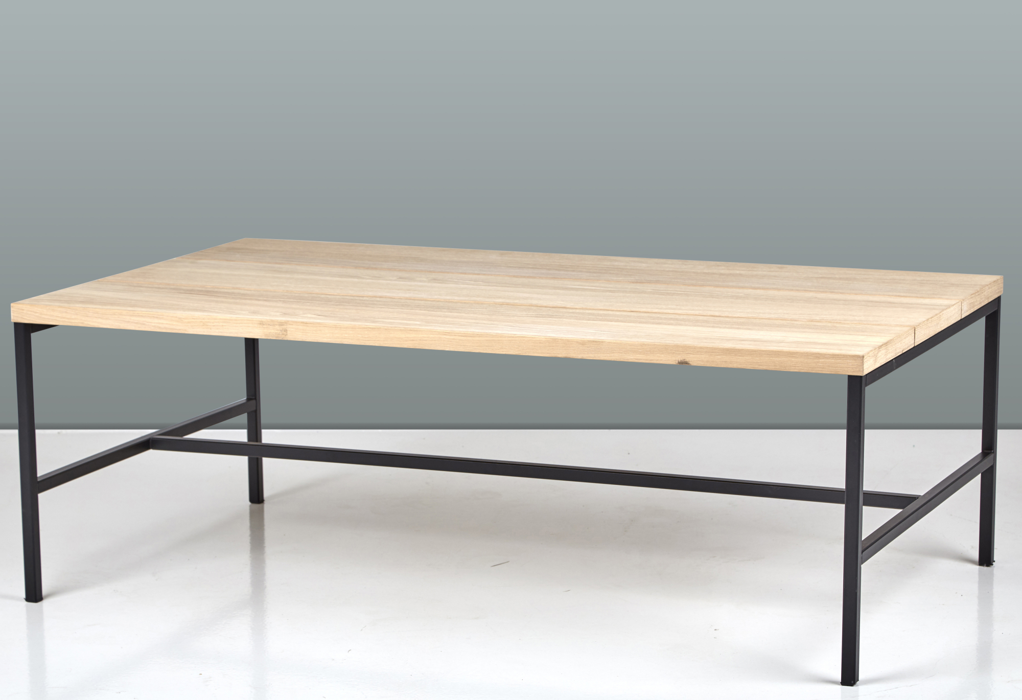 Assens Sofabord M. 3 Finèr Planker Og Jernstel 1 Assens Sofabord M. 3 Finèr Planker Og Jernstel