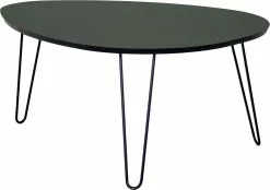Lansing Sofabord, Grøn M. Sorte Ben