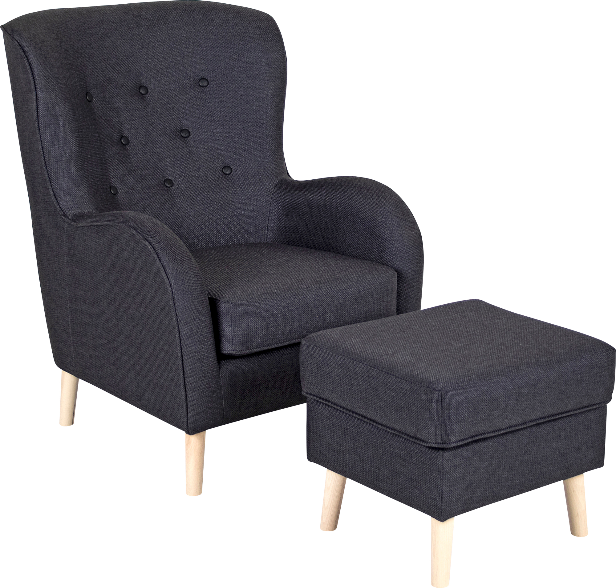 King Stol M. Skammel, Antracit 1 King Stol M. Skammel, Antracit