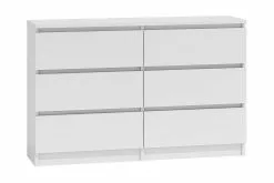 Malwa Kommode M. 6 Skuffer, Hvid