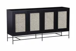 Tresa Skænk, Sort M. Beige Rattan