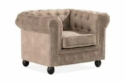 Chesterfield Setter Lænestol, Beige