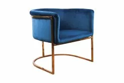 Booker Lænestol, Mørkeblå Velour