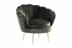 Jazmine Lænestol, Mørkegrå Velour