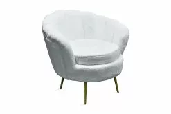 Jennyk Lænestol M. Hvid Bamsestof