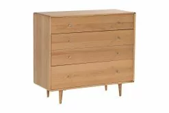 Beagan Kommode M. 4 Skuffer, Træfarvet