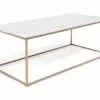 Carrie Sofabord, Hvid Marmor/kobber