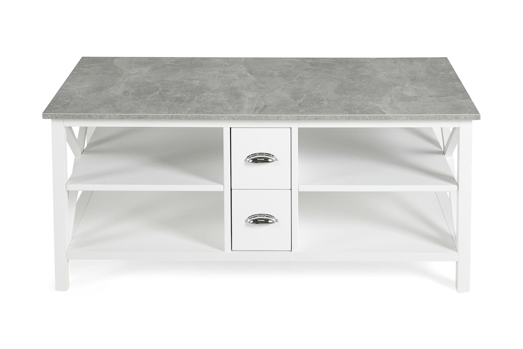 Mikael Sofabord M. Skuffer, Hvid/grå 1 Mikael Sofabord M. Skuffer, Hvid/grå