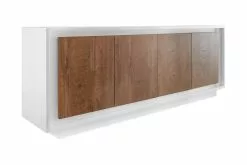 Sky Skænk, Hvid/træfarvet