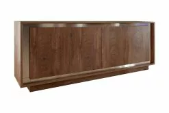 Sky Skænk M. 4 Låger, Træ/børstet Stål