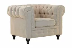 Chesterfield Lyx Lænestol, Beige