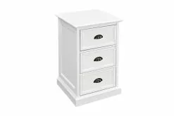 Hampton Kommode M. 3 Skuffer, Hvid