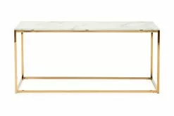 Nelly Sofabord, Hvid/messing