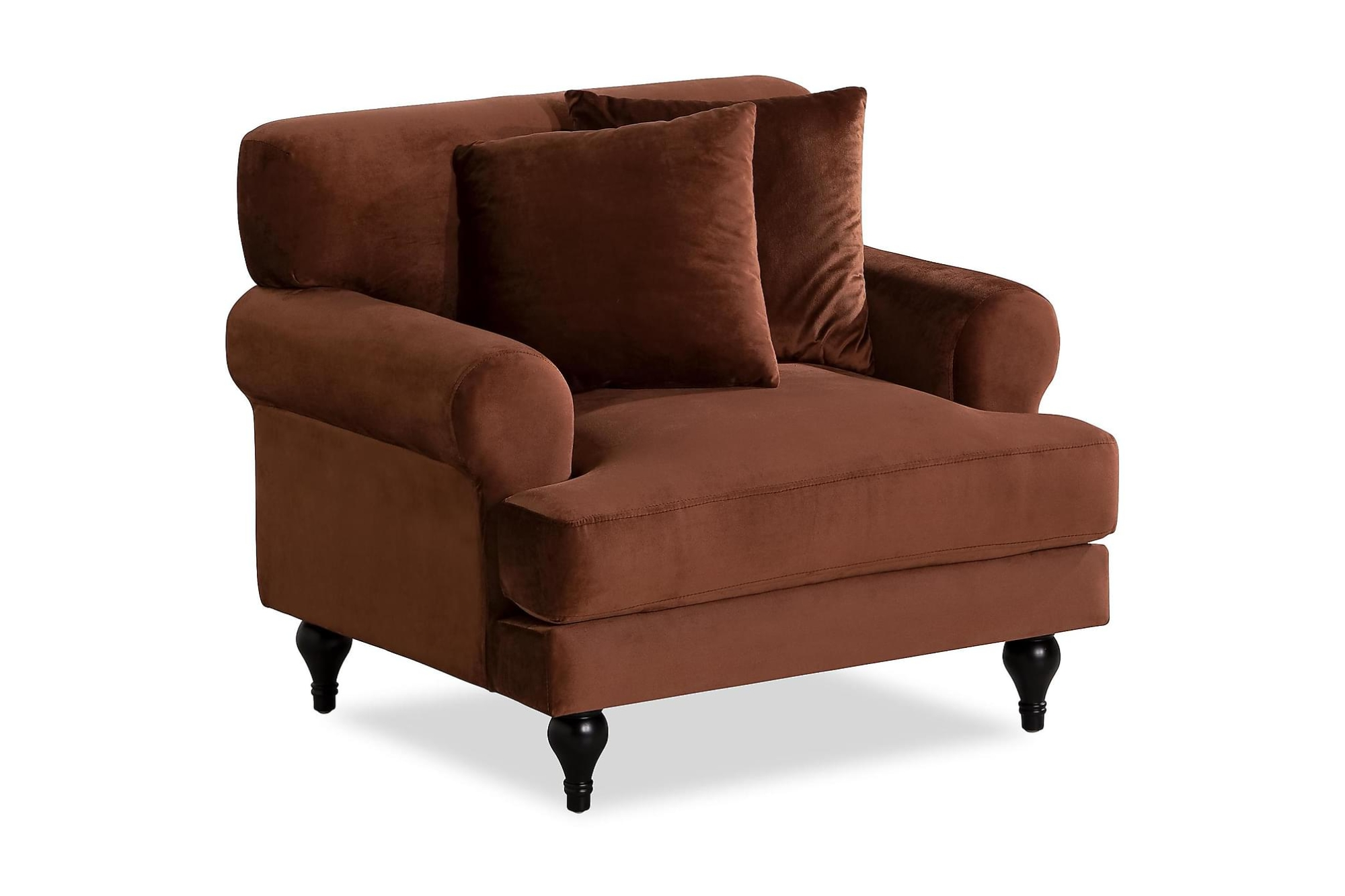 Amanda Lænestol, Rustrød Velour 1 Amanda Lænestol, Rustrød Velour