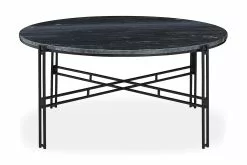 Ponza Sofabord, Grå Marmor/sort