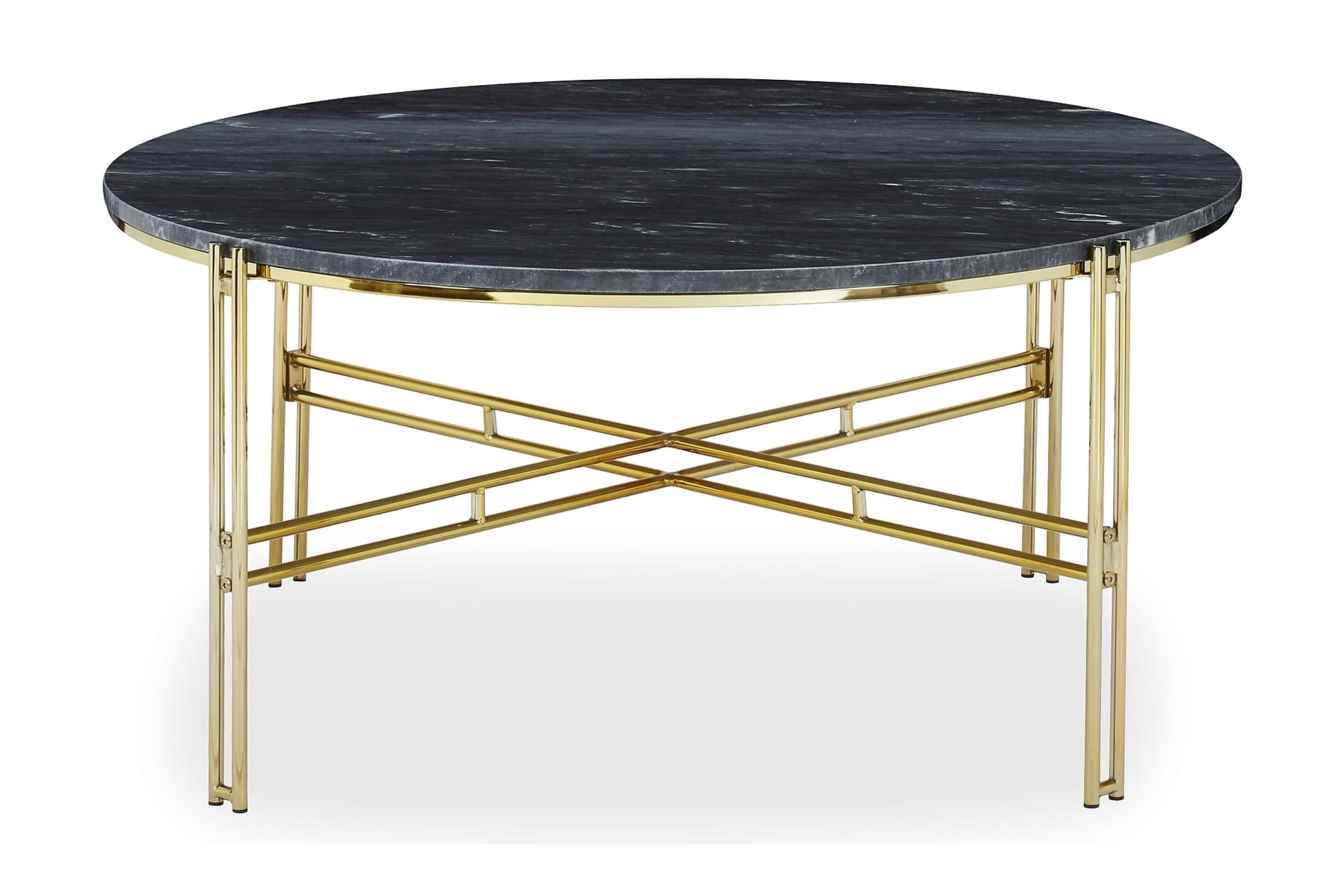 Ponza Sofabord, Grå Marmor/messing 1 Ponza Sofabord, Grå Marmor/messing