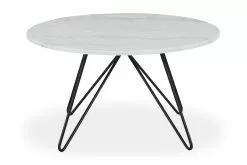 Pionosa Sofabord, Hvid Marmor/sort