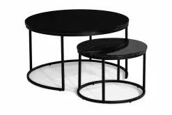 Carrie Indskudsborde, Sort Marmor