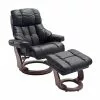 Calgary Reclinerstol, Sort Kunstlæder