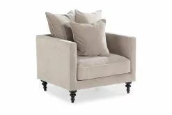 Wanberg Lænestol, Beige Velour