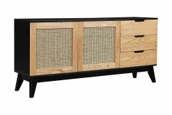 Havenäs Skænk, Sort M. Rattan