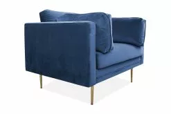 Bloom Lænestol, Blå Velour