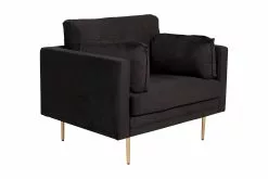 Bloom Lænestol, Sort Velour