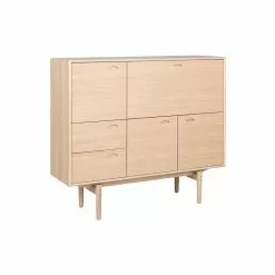 PBJ Aeris Multi Highboard M/3 Låger, 1 Klap Og 2 Skuffer