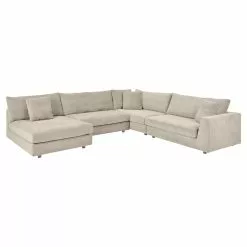 Bixley Vendbar Hjørnesofa Med Chaiselong, Sand