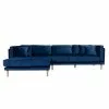 Cali Venstrevendt Chaiselong Sofa, Velour