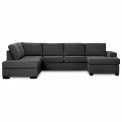 Detroit U-sofa, Mørkegrå Højrevendt