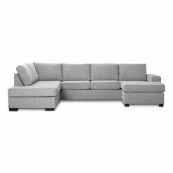 Detroit U-sofa, Lysegrå Højrevendt