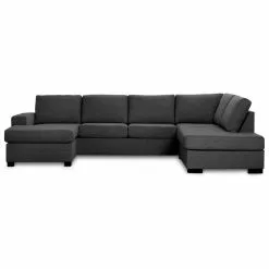 Detroit U-sofa, Mørkegrå Venstrevendt