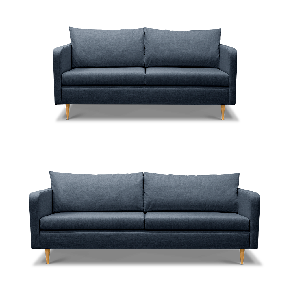 Elvira 2+3 Personers Sofasæt, Blå 1 Elvira 2+3 Personers Sofasæt, Blå