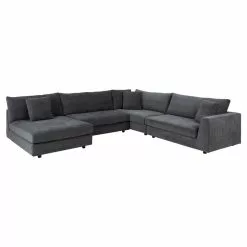 Bixley Vendbar Hjørnesofa Med Chaiselong, Antracit