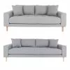 Lido Sofasæt, Lysegrå Stof
