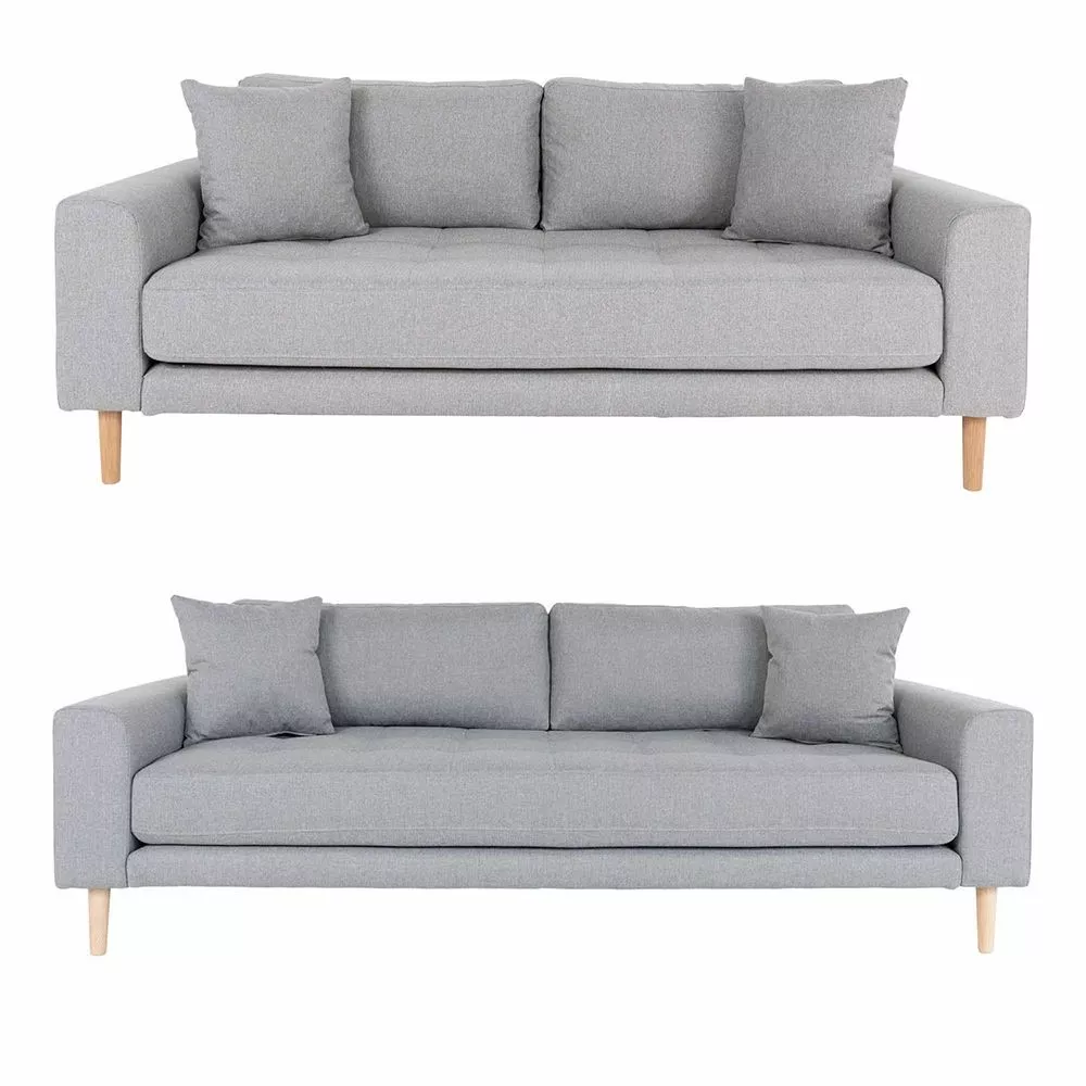Lido Sofasæt, Lysegrå Stof 1 Lido Sofasæt, Lysegrå Stof