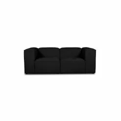 Lissabon Sort 2 Personers Sofa