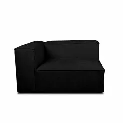 Lissabon XL Sort Hjørnemodul, Venstrevendt