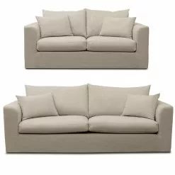 Shabby Chic Sofasæt, Beige